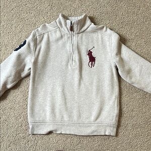 Ralph Lauren Gray Quarter-Zip Sweatshirt